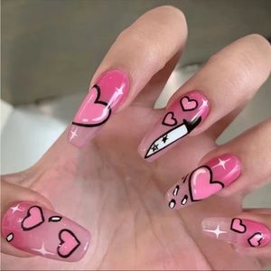 Love Hurts - Nail Junkie - full artificial nail set